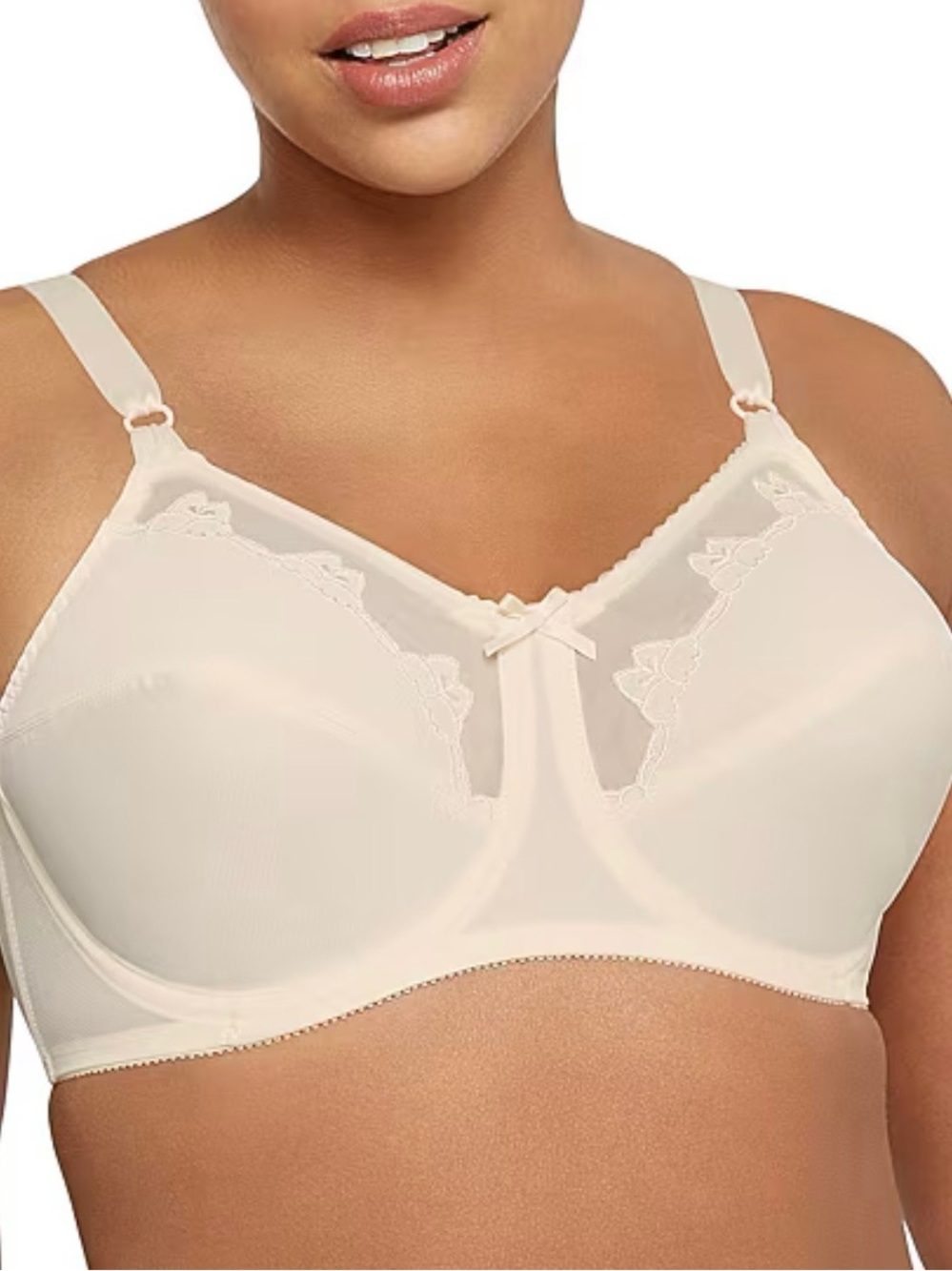 Women's Soft Lace Non-Wired Bra - Cream